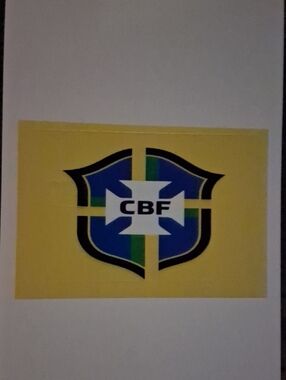 CBF Brazil Crest Sticker - Yellow Blue Green Soccer Team Debit Card Skin